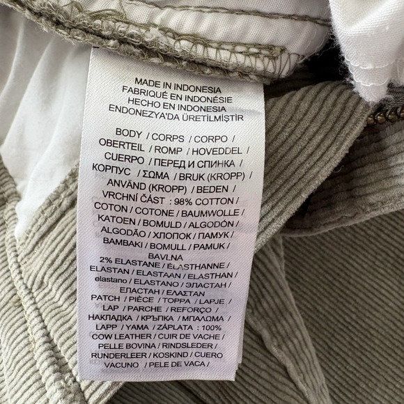 Lauren Ralph Lauren Corduroy Pants Womens 12 Stretch Cotton Soft Sage Green EUC - Picture 7 of 16